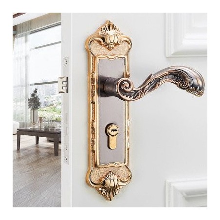 Vintage door handles with security lock - 2 pieces setFurniture