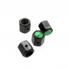 Stainless steel car wheel valve caps - green aliens - 4 piecesWheel parts