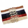 Fashionable elastic wide belt - leafs emblem buckleBelts