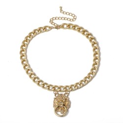 Hip-hop short chain with lion's head - gold necklaceNecklaces