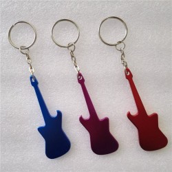 Bottle opener with keychain - metal guitarBar supply