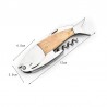 Corkscrew / bottle opener with wood handle - fish shapeBar supply
