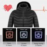 USB heated jacket with hood / zipper - down cotton - unisexJackets