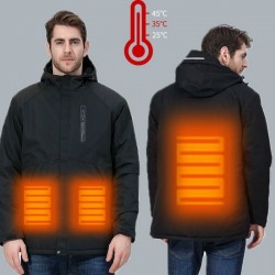 USB - heated thermal jacket with hood / zippers - waterproofJackets