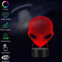3D alien's head - touch control - RGB - LED - USB - night lampLights & lighting