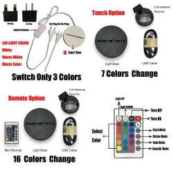 3D alien's head - touch control - RGB - LED - USB - night lampLights & lighting