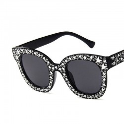 Retro square sunglasses - with crystals - UV400Sunglasses