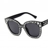 Retro square sunglasses - with crystals - UV400Sunglasses