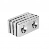 N35 - neodymium magnet - with double 5mm hole - 40 * 20 * 5mm - 1 - 30 piecesN35
