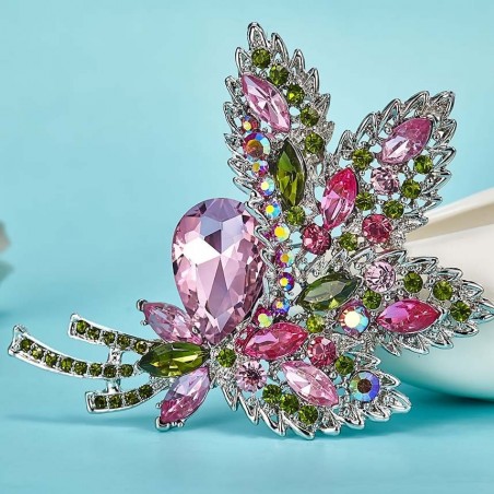 Crystal flower bouquet - broochBrooches