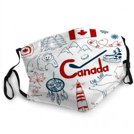 Protective mouth / face mask - with 2 PM2.5 filters - reusable - CanadaMouth masks