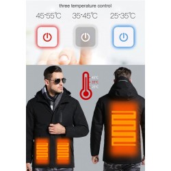 USB - heated thermal jacket with hood / zippers - waterproofJackets