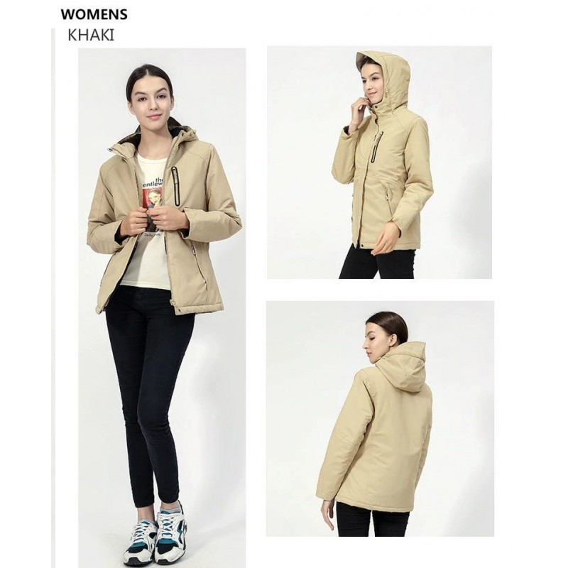 USB - heated thermal jacket with hood / zippers - waterproofJackets