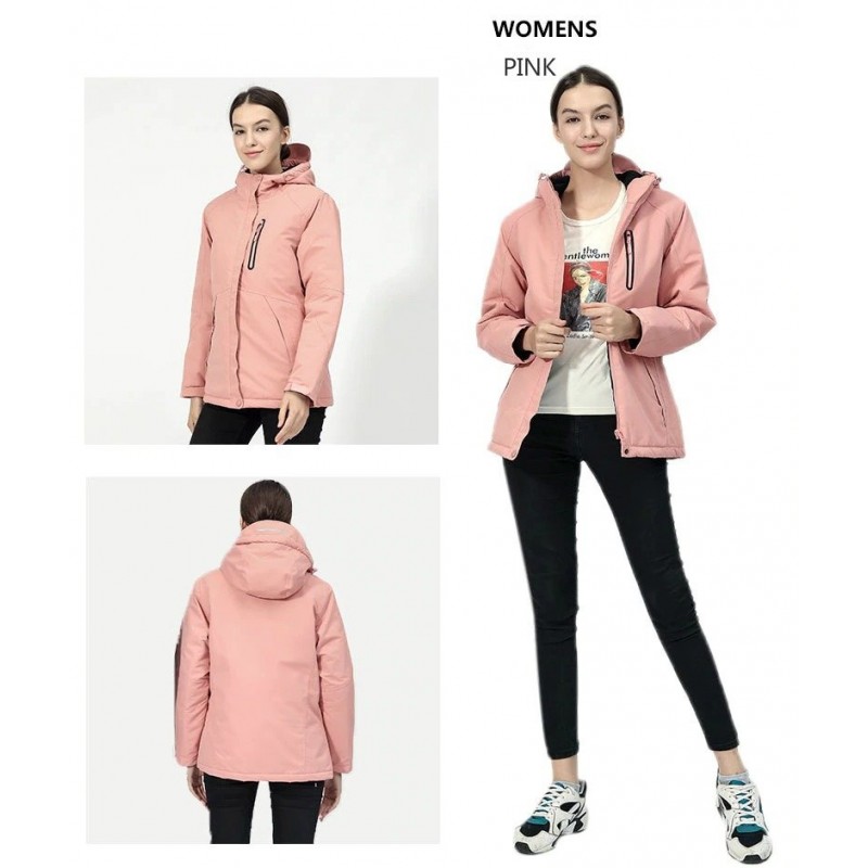 USB - heated thermal jacket with hood / zippers - waterproofJackets