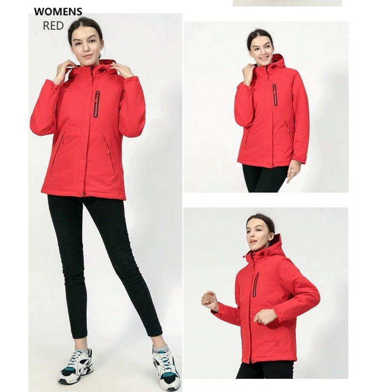 USB - heated thermal jacket with hood / zippers - waterproofJackets