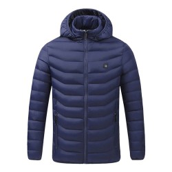 USB heated jacket with hood / zipper - down cotton - unisexJackets