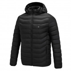 USB heated jacket with hood / zipper - down cotton - unisexJackets