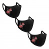 Face / mouth protective mask - reusable - cotton - flower print - 3 piecesMouth masks