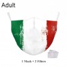 Mouth / face protective mask - PM.25 filters - reusable - World flagsMouth masks