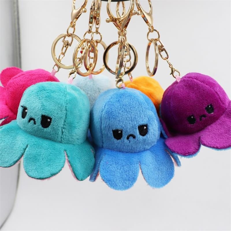 Reversible octopus - keychainKeyrings