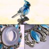 Vintage handmade glass perfume bottle - refillable - blue bird - 40mlPerfumes