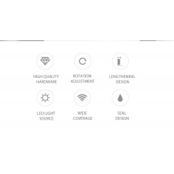 Modern - LED mirror light - wall lamp - stainless steel - waterproof - 12W - AC 90-265V - 42cmWall lights