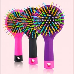 Anti-static comb - rainbow hair brush with mirrorHair