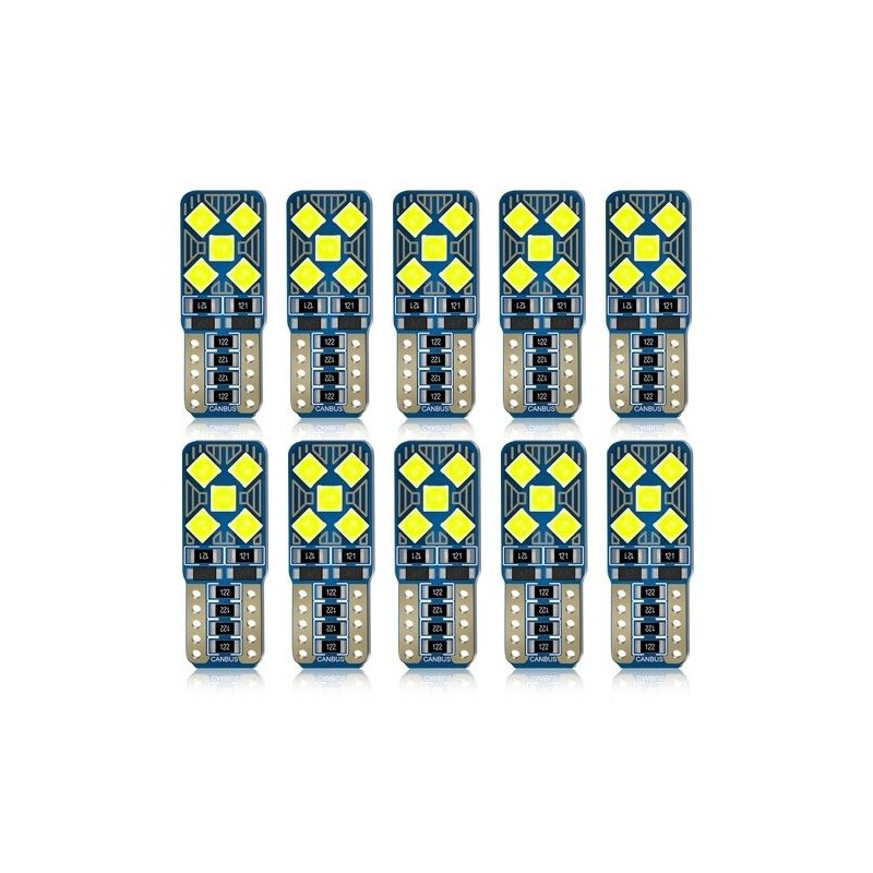 T10 W5W - LED bulbs - car light - 12V - 10 piecesT10