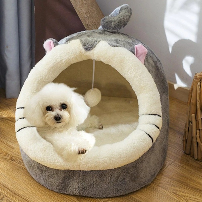 Dog / cat bed - house - plush sleeping mat with hanging toyBeds & mats Dog / cat bed - house - plush sleeping mat with hanging toyBeds & mats