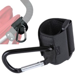 Hook for pram - metal buckle - strap with carabinerPrams