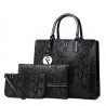 Fashionable leather snake pattern - shoulder / crossbody bag - 3 piecesSets