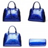 Leather handbag - crossbody - small purse - flowers print - 3 pieces setSets