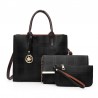 Leather shoulder bag - crossbody - small clutch bag - 3 pieces setSets