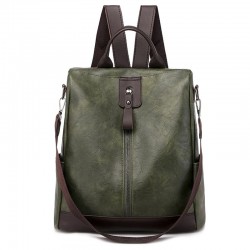 Retro leather backpack / shoulder bag with zippersBackpacks