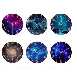 Fashionable glass wall clock - quartz - creative marble designClocks
