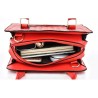 Leather handbag - crossbody - small clutch bag - geometric design - 3 pieces setSets
