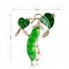 Green peas with pearls - crystal broochBrooches