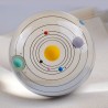 Crystal ball of the Solar System - a model of miniature planets - a glass globe - 80mmDecoration