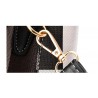 Vintage leather bag - crossbody - fur keychain - large capacityHandbags