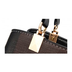 Vintage leather bag - crossbody - fur keychain - large capacityHandbags