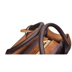 Fashionable leather handbag - crossbody - small clutch bag - hemp logo - 3 pieces setSets