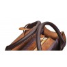Fashionable leather handbag - crossbody - small clutch bag - hemp logo - 3 pieces setSets