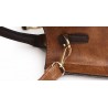 Fashionable leather handbag - crossbody - small clutch bag - hemp logo - 3 pieces setSets