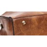 Fashionable leather handbag - crossbody - small clutch bag - hemp logo - 3 pieces setSets