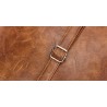 Fashionable leather handbag - crossbody - small clutch bag - hemp logo - 3 pieces setSets