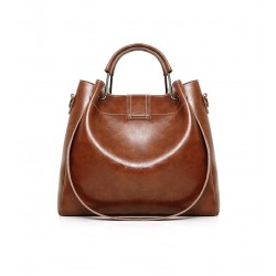 Elegant leather handbag - crossbody - small clutch bag - 3 pieces setSets