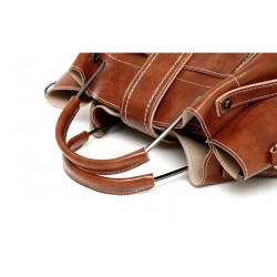 Elegant leather handbag - crossbody - small clutch bag - 3 pieces setSets