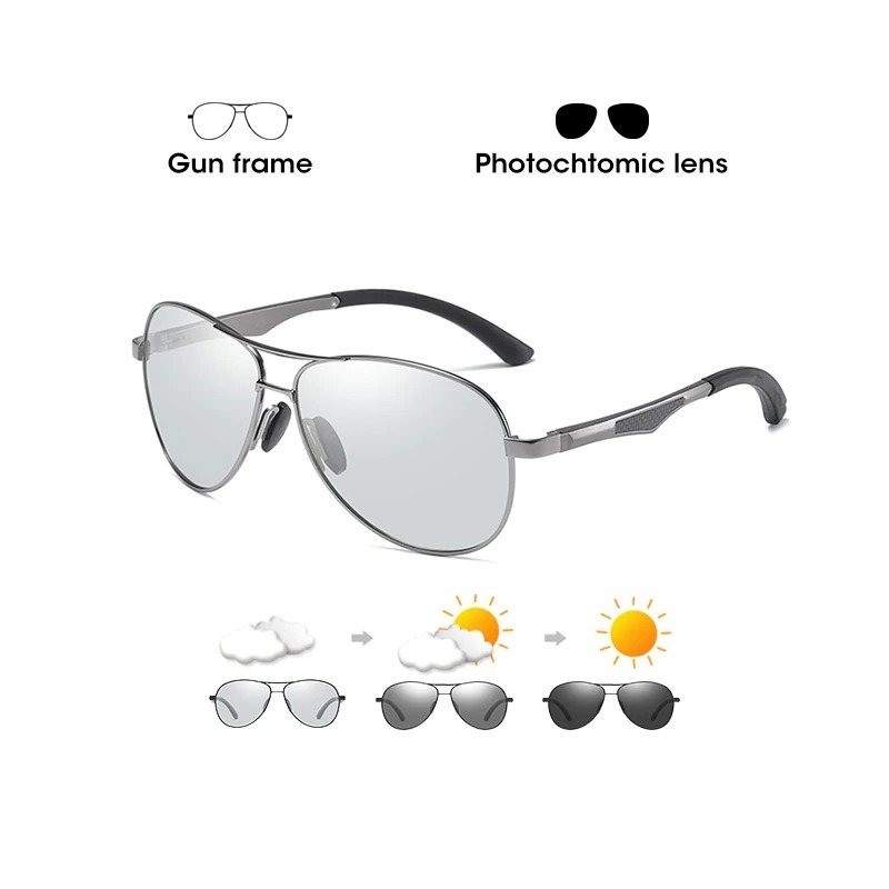 Classic sunglasses - photochromic - polarized - anti-glare - safe for night driving - UV400Sunglasses