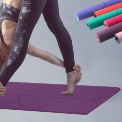 Yoga mat with position lines - gym - pilates - fitness - non-slip sport matEquipment