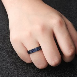 Elegant square ring with crystalsRings